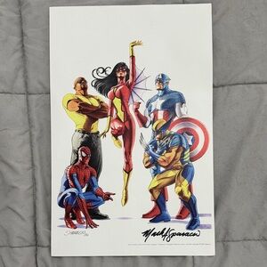 Marvel Comics signed print by Mark Sparacio